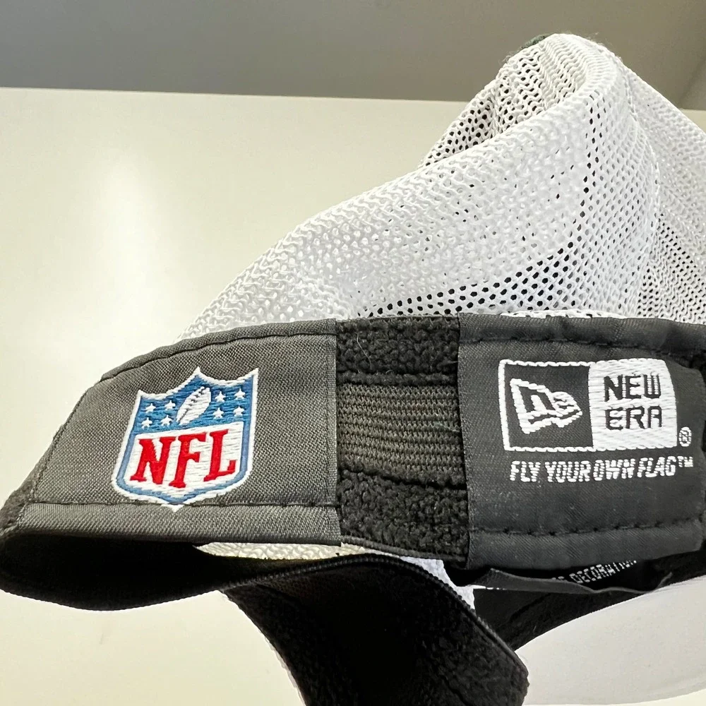 New York Jets New Era 39THIRTY Stretch Fit Hat Green White Mesh NFL Cap S/M